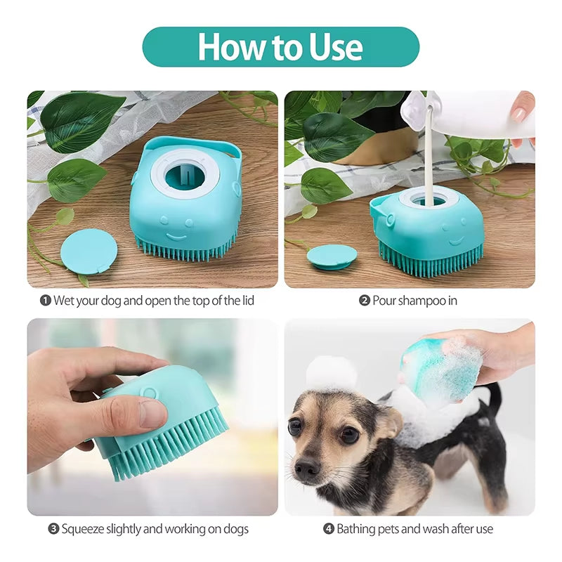 Furease Spa Brush – 2-In-1 Grooming & Bath Time Bliss for Dogs and Cats