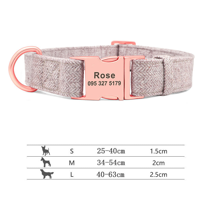 Engraved Anti-Lost Dog Collar