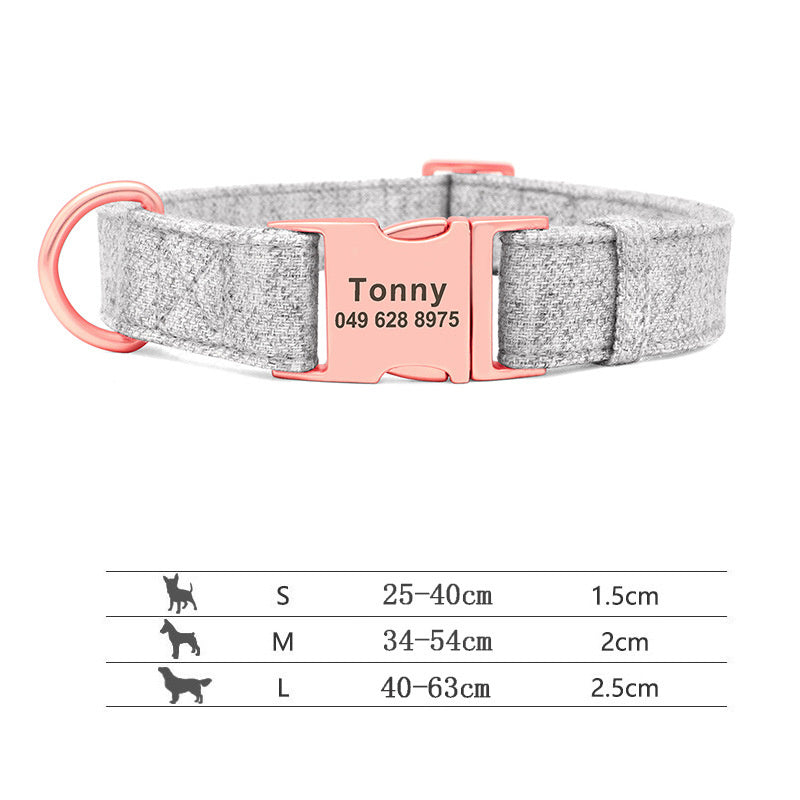 Engraved Anti-Lost Dog Collar