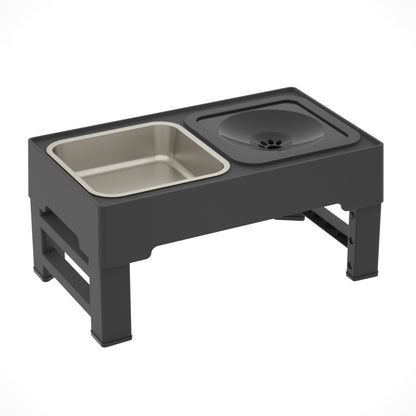 Dog Double Bowls Stainless Stand