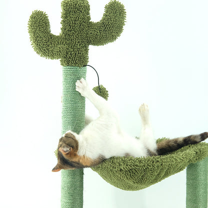 Cat Climbing Frame with Cactus Design