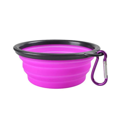 Collapsible Pet Travel Bowl – Portable Silicone Food & Water Bowl