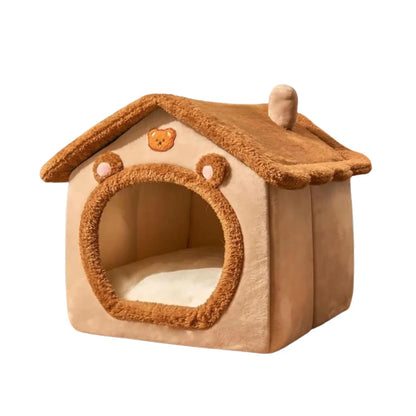 Foldable Pet House – Tea Brown