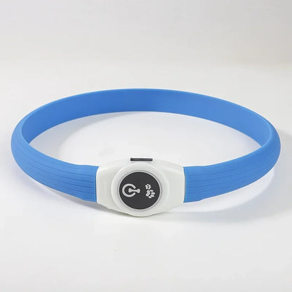 New LED Luminous Dog Collar – Waterproof USB Rechargeable Safety Light for Pets