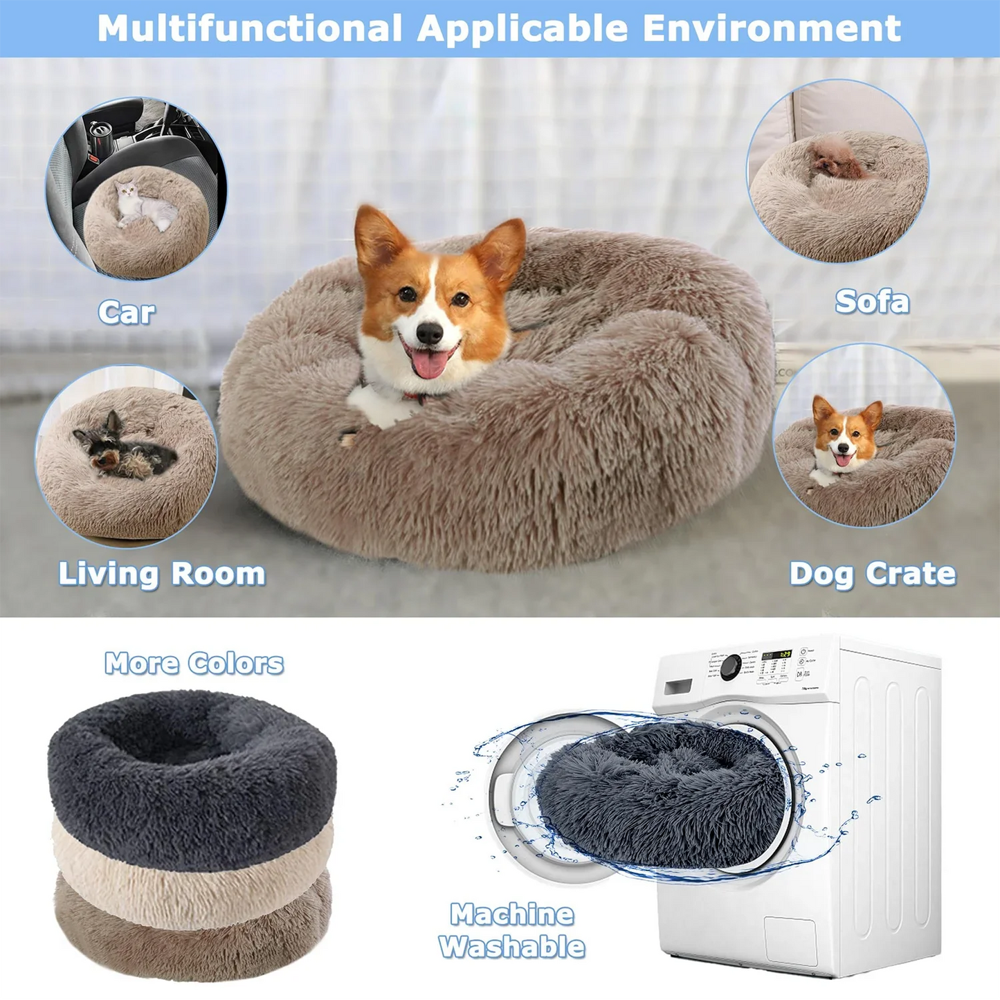 Super Soft Pet Bed – Donut Shape