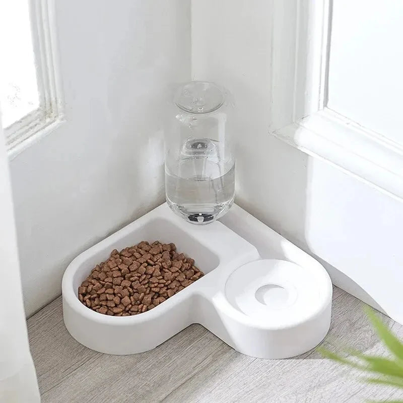 Automatic Pet Feeder & Water Dispenser – Dual Bowl Feeding Station