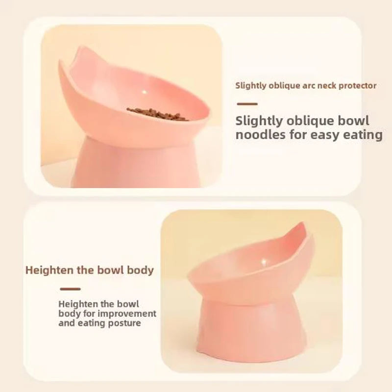 Ergonomic Elevated Cat & Dog Bowl – Anti-Spill & Neck Protection Design