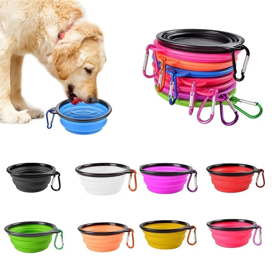 Collapsible Pet Travel Bowl – Portable Silicone Food & Water Bowl