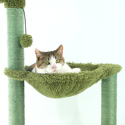 Cat Climbing Frame with Cactus Design