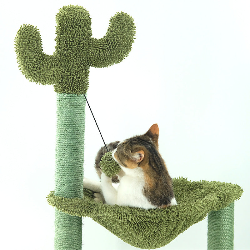 Cat Climbing Frame with Cactus Design